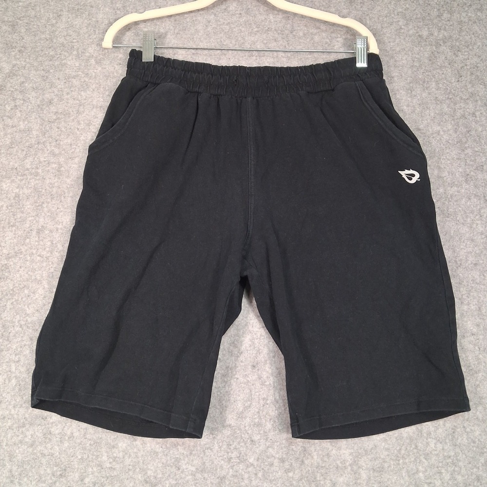 Baleaf Athletic Shorts Mens Large Black Cotton Spandex Pockets Lounge Gym